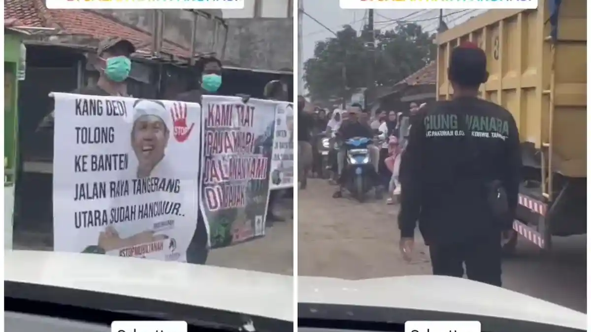 Warga Tangerang Protes Jalan Rusak, Minta Tolong ke Gubernur Jawa Barat Dedi Mulyadi