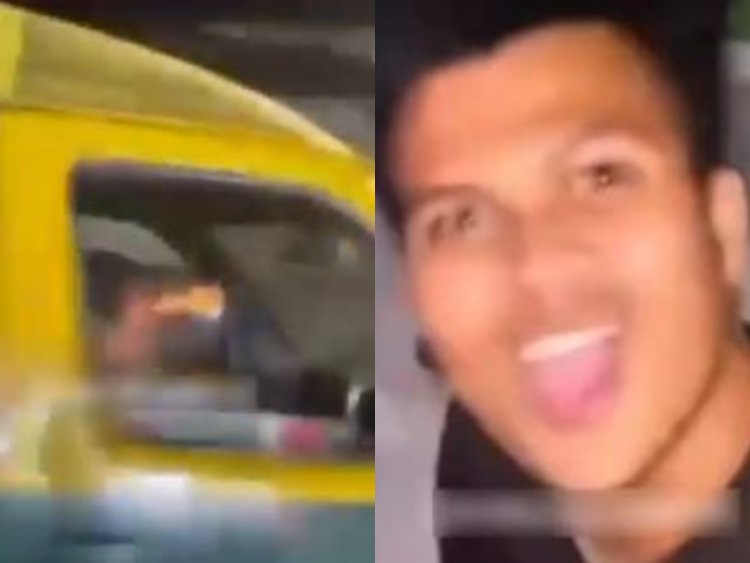 remaja lempar petasan angkot