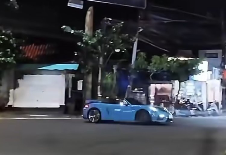 WNA Rusia Drift Porsche di Nusa Dua, Ditilang Polisi