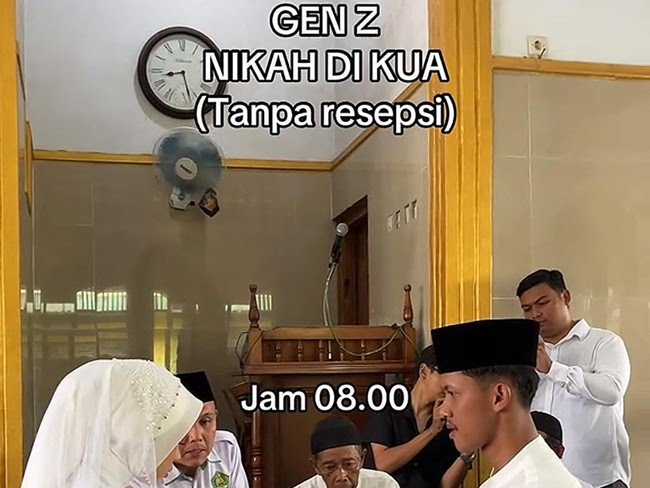 Viral! Pasangan Gen Z Nikah di KUA Tanpa Resepsi, Langsung Healing