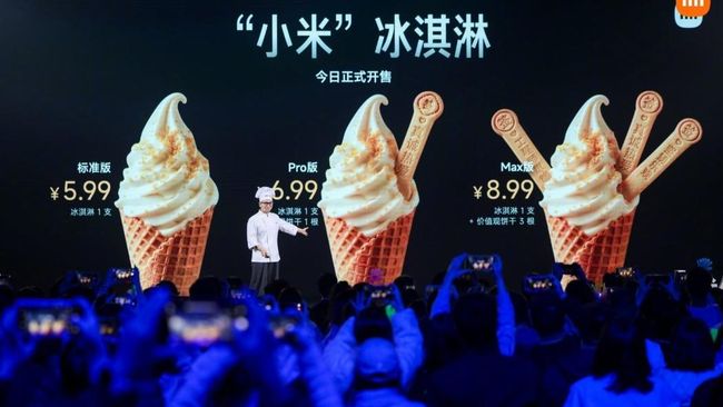 Xiaomi Luncurkan Es Krim Standard, Pro, dan Max di Kantin Internal