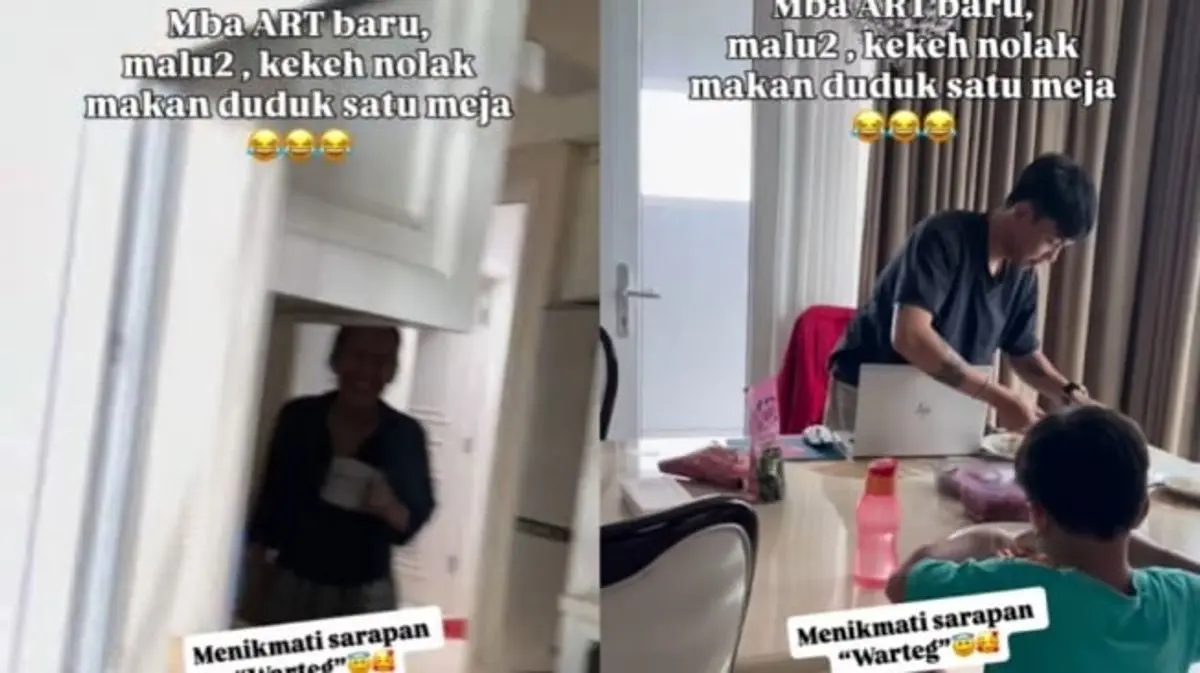 Viral! Majikan Ajak ART Baru Makan Satu Meja, Hancurkan Stigma Kasta
