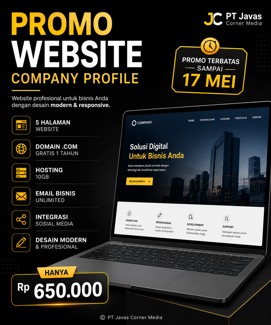  website company profile profesional modern