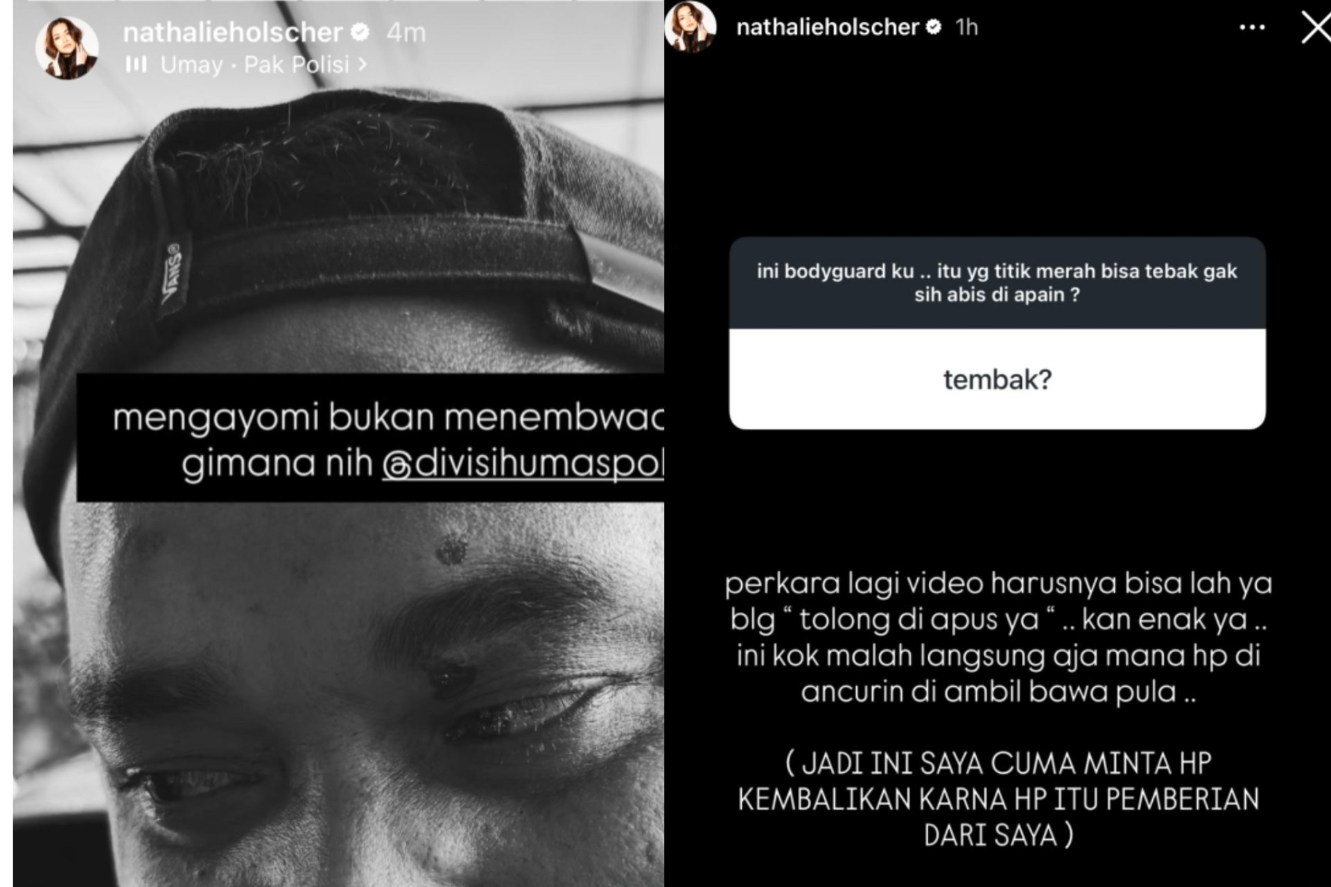 Bodyguard Nathalie Holscher Diduga Ditembak Oknum Polisi Berpangkat Kompol