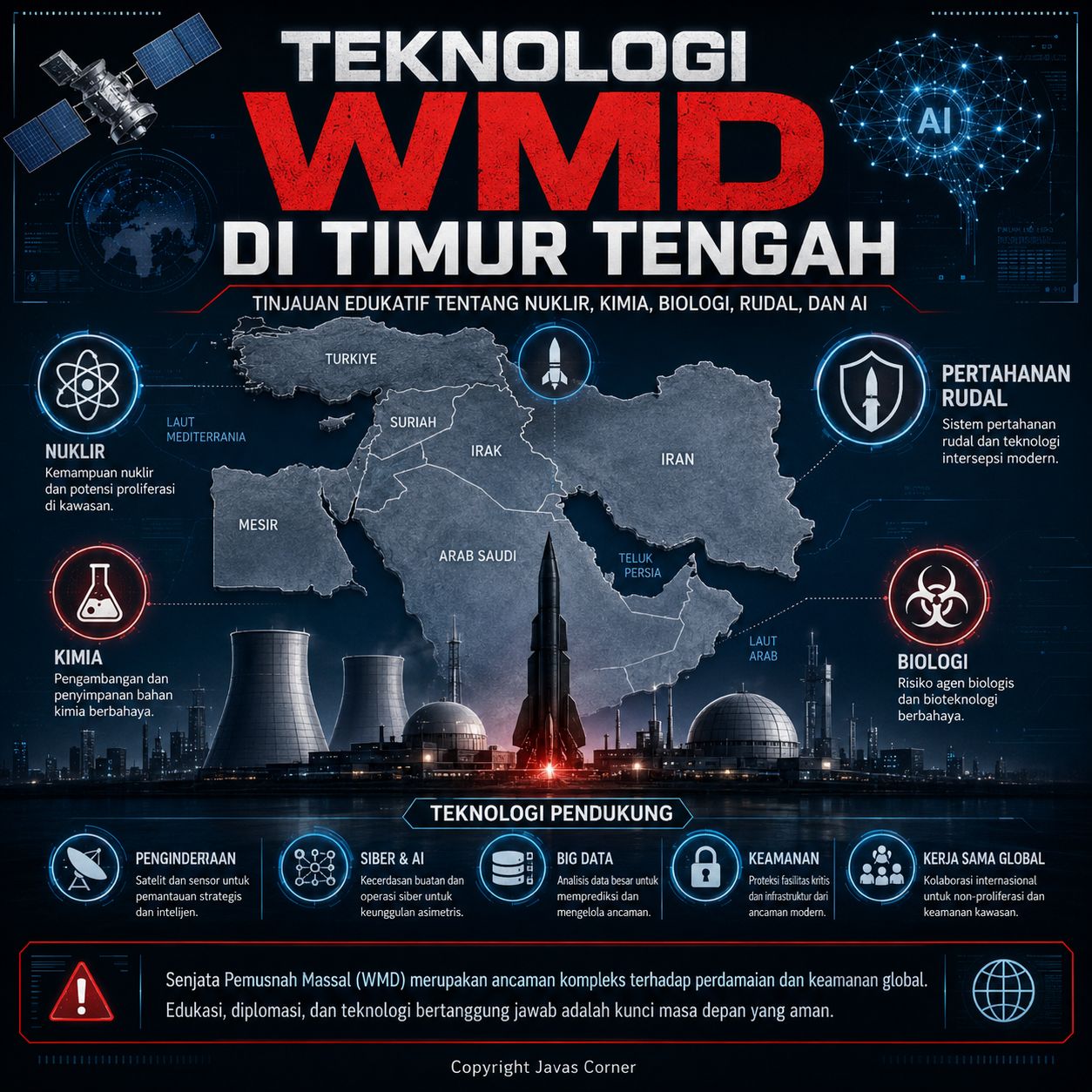 Peta Teknologi Senjata Pemusnah Massal di Timur Tengah: Nuklir, Kimia, hingga AI