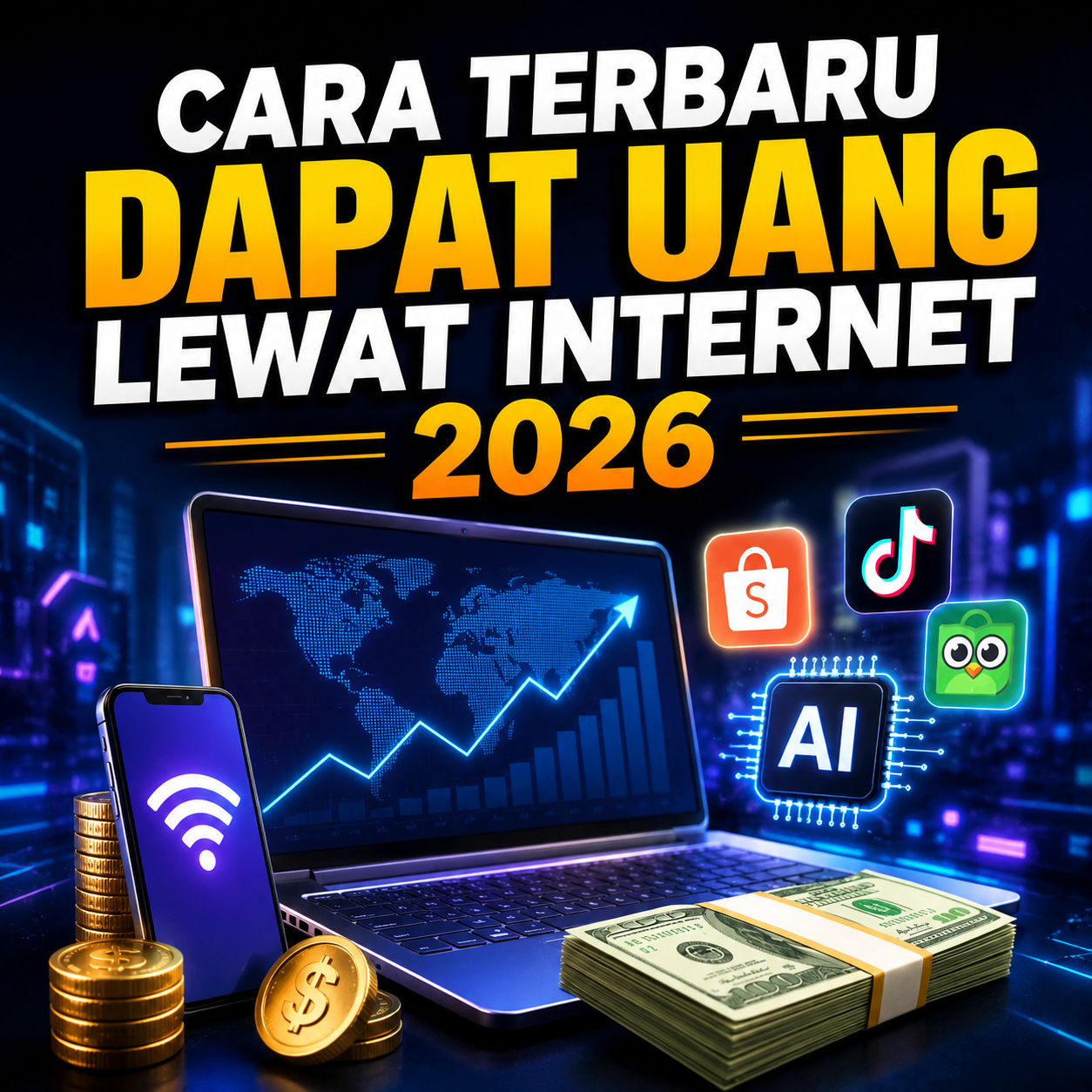 4 Cara Mendapatkan Uang dari Internet 2026, AI Freelancer Paling Prospektif