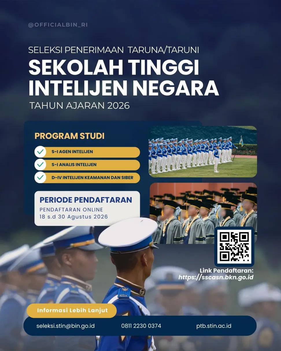 Pendaftaran STIN 2026 Dibuka, Cek Syarat dan Cara Daftar