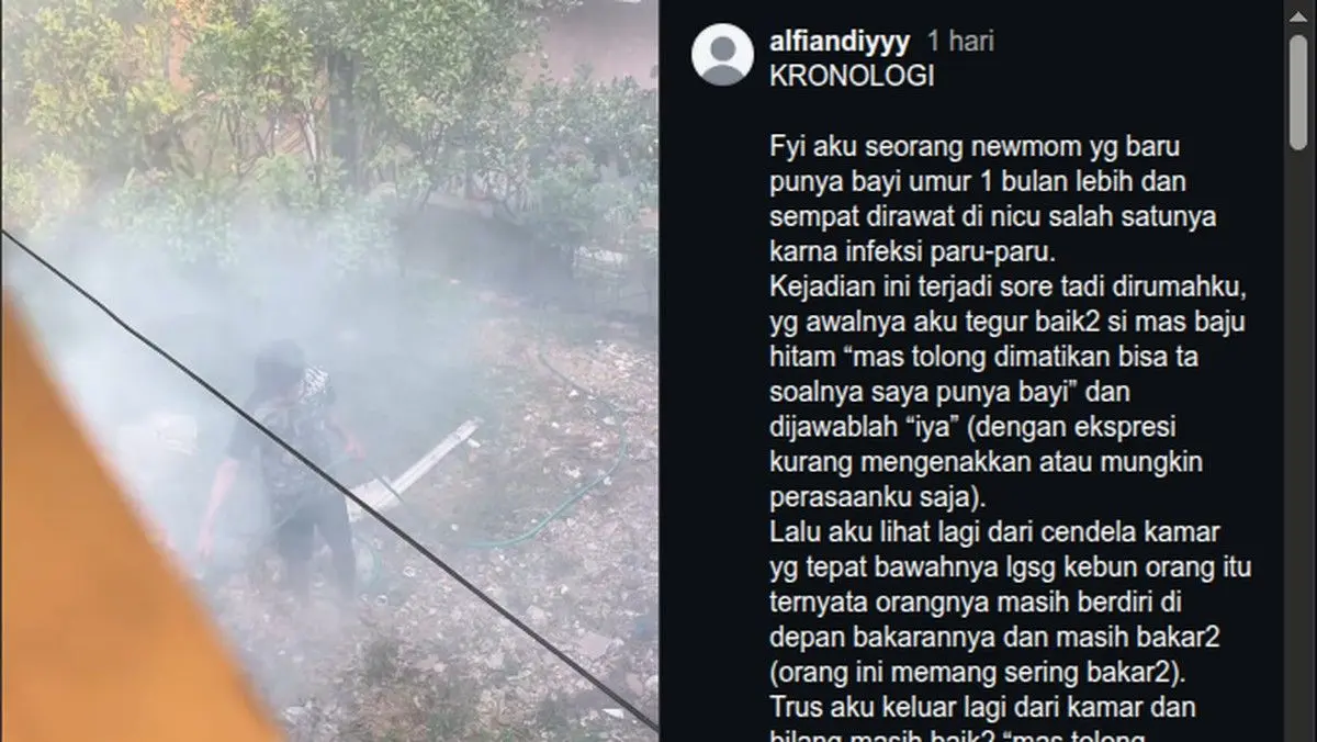 Cekcok Tetangga di Batu Akibat Pembakaran Sampah Viral, Ibu dengan Bayi Siap Tempuh Jalur Hukum