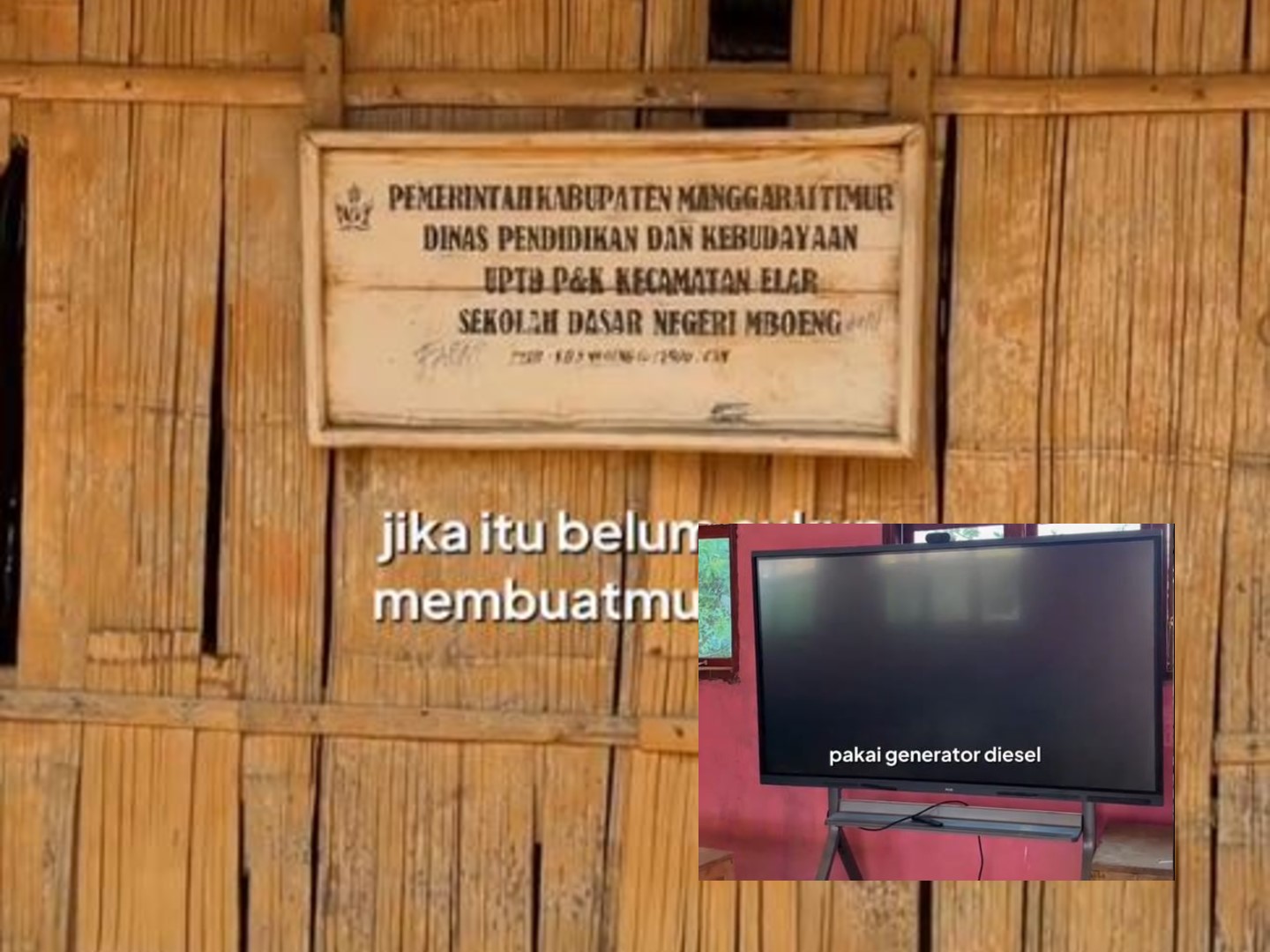 Miris! SDN Mboeng NTT Hampir Roboh dan Tak Berlistrik, Malah Dikirimi Smart TV Canggih yang Mangkrak