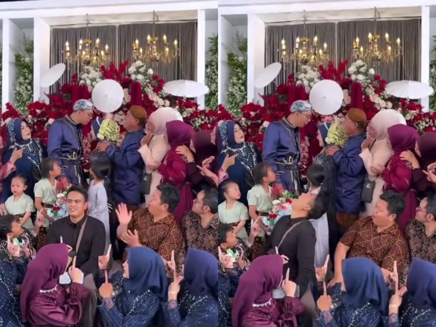 Viral Momen Bapak Tarik Pengantin Wanita Saat Mau Dicium Suami, Netizen: Lupa Anak Sudah Sah