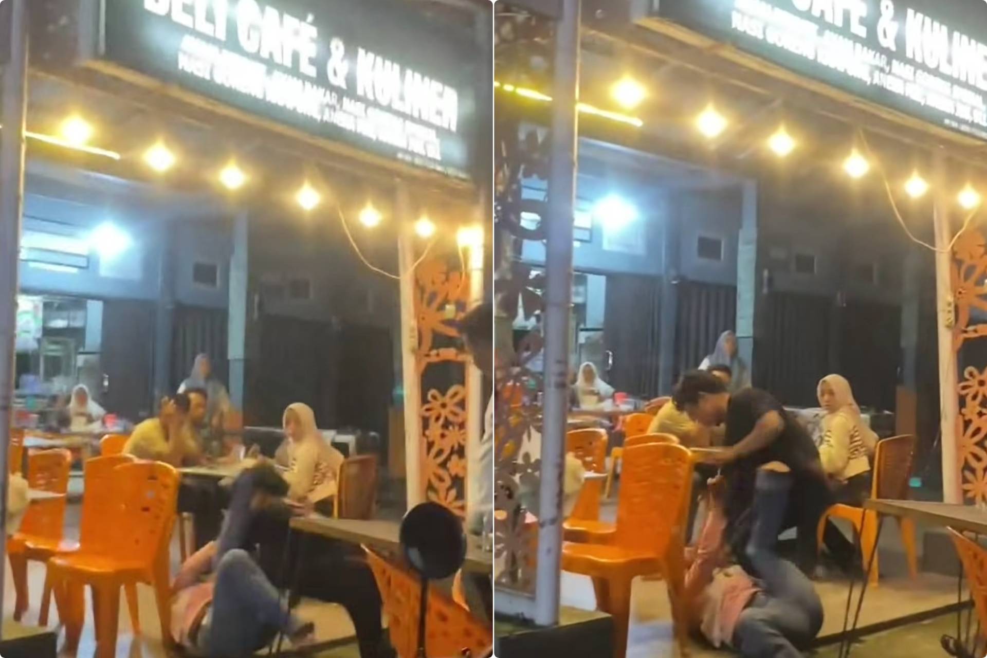 Istri Labrak Selingkuhan di Kafe Malah Diinjak Suami hingga Terkapar, Polisi Buru Pelaku