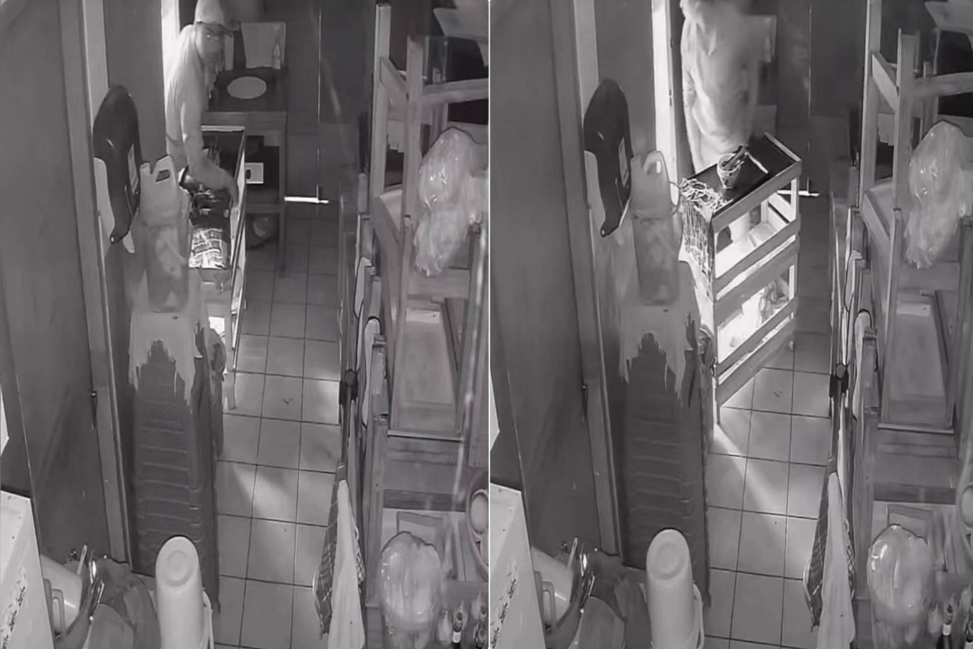 Maling Bobol Warung Mie di Klojen Malang, Aksi Terekam CCTV dan Uang Kasir Digasak