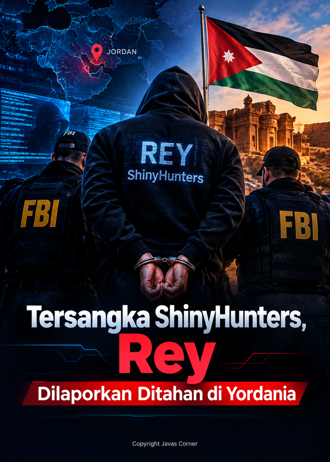 Tersangka ShinyHunters Rey Ditahan di Yordania, Bantu FBI Ungkap Anggota Kelompok